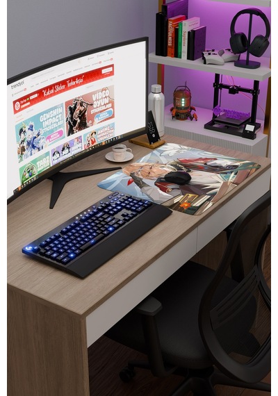 Kaveh Genshin Impact Anime Oyuncu V4 - 48x40 Xl Gaming Mouse Pad Fare Altlığı