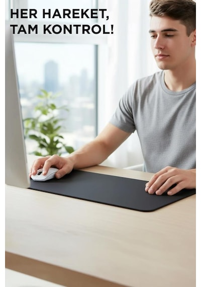 Gaming Oyuncu Klavye Fare Altlığı Kaymaz Taban Mouse Pad Bk 350 700mm Siyah