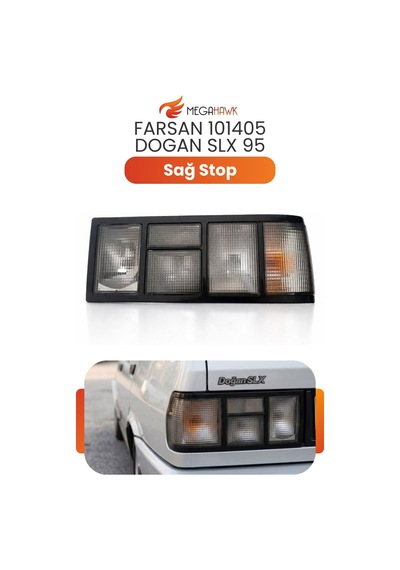 Tofaş Doğan Şahin Sağ Stop Lambası Slx Uyumlu Arka Stop Farı Füme Komple Sağ