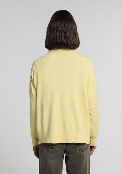Colin's Colins Regular Fit Yuvarlak Yaka Düz Kadın Sari Kazak Cl1081242 Q1.v2 Lyl Light Yellow
