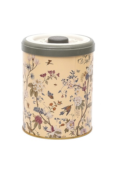 Botanica Yellow Desenli Yuvarlak Metal Sarımsaklık, 14 X 18 Cm, 2.5 Lt