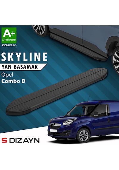 S-dizayn Opel Combo D Skyline Siyah Yan Basamak 193 Cm 2011-2015 A+ Kalite
