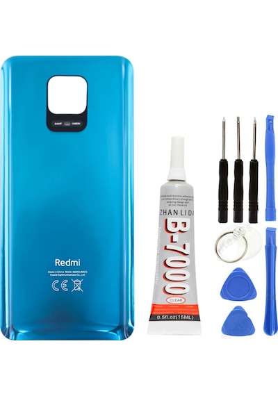 Xiaomi Redmi Note 9 Pro Arka Cam Batarya Pil Kapağı + B7000 15Ml (368851031)