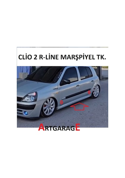 Renault Clio 2 Uyumlu R-line Marşpiyel Tk.-boyasız-fiberglass