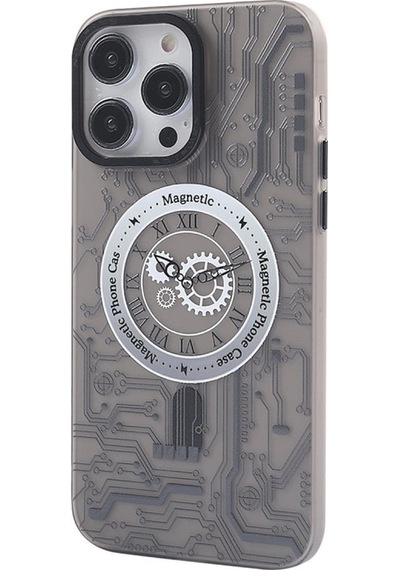 Apple Uyumlu iPhone 14 Pro Max Kılıf Apollo Magneticsafe Desenli Kapak - Apollo Siyah - 1 Çok Renkli,