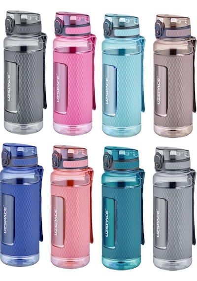 Uzspace FiftyFifty 800ml -BÜYÜK BOY- Tritan Su Matarası Silikon K