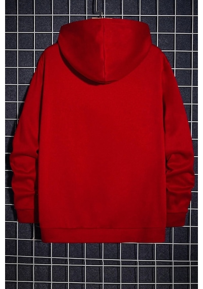 Uyguntarz Unisex Jujutsu Kaisen Baskılı Sweatshirt Kırmızı