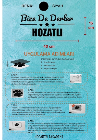 Tunceli Hozat Klasik Siyah Sticker Tunceli Bize De Derler Hozatlı 40x15 Cm Araba Çıkartma 40 CM - Siyah