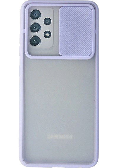 Newface - 535 - Samsung Galaxy A72 Kılıf Palm Buzlu Kamera Sürgülü Silikon - Matxzngz - - Lila