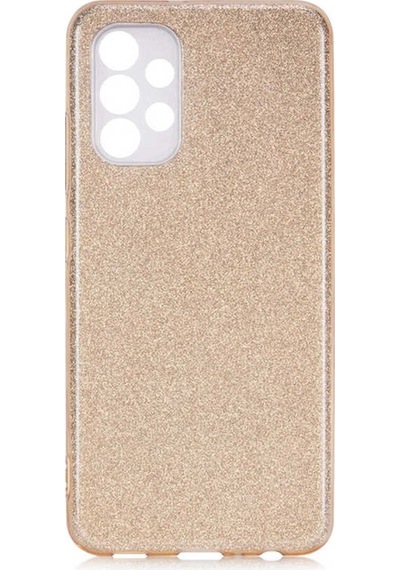 Samsung Uyumlu Galaxy A13 4g Kılıf Zore Shining Silikon Gold