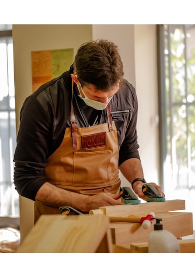 Rox Wood 0032 Önlük Suni Deri Marangoz Çalışma Önlüğü