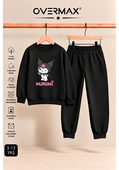 Overmax Kuromi Baskılı Kız Çocuk Kapüşonsuz Sweatshirt & Eşofman Takımı- 3-12 Yaş Siyah Üst-siyah Alt - 922298980 Siyah Üst-siyah Alt Overmax Kuromi Baskılı Kız Çocuk Kapüşonsuz Sweatshirt & Eşofman Takımı- 3-12 Yaş Siyah Üst-siyah Alt - 922298980 Siyah Üst-siyah Alt