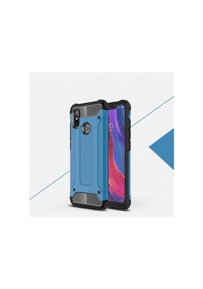 Noktaks - Xiaomi Uyumlu Xiaomi Mi 8 Se - Kılıf Çift Katman Zırh Tank Crash Military Kapak - Mavi T5349 Mavi