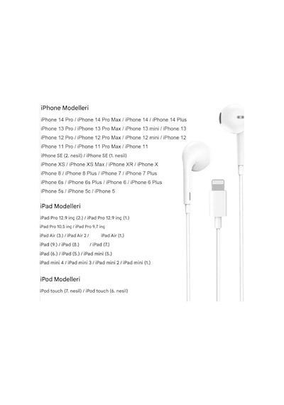 Lightning To 3.5mm Kulaklık Jack Adaptör Apple Uyumlu iPhone Ses Dönüştürücü Aux Çevirici Mt5040
