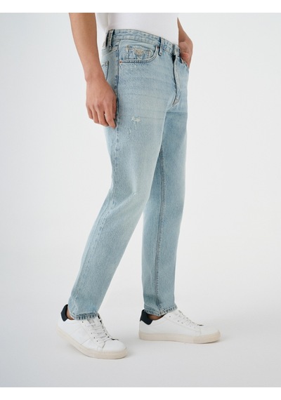 Slim Crop Slim Fit Erkek Pantolon Denim