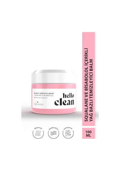 Herbaderm Hello Clean Kuru ve Hassas Ciltler İçin Yağ Bazlı Temizleyici Balm 100 ML