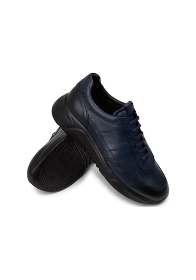 Deery Hakiki Deri Lacivert Erkek Sneaker Ayakkabı - 01963Mlcve02 Lacivert