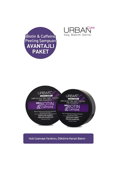 Urban Care Expert Biotin & Kafein Peeling Şampuan 2 x 200 ML