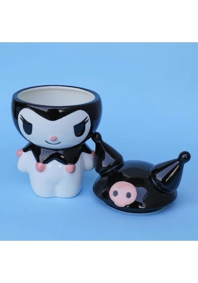 Sanrio Kuromi Kapaklı Kupa Siyah