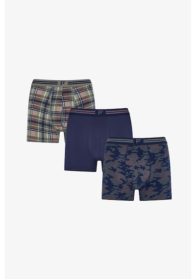 Penti Erkek Roamer Ekoseli 3lü Boxer Çok Renkli