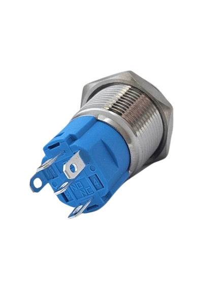 E20 16mm Metal Buton Kalıcılı 12-24v Yeşil Led 1no/1nc