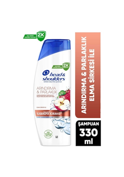 330 Ml Elma Sirkesi Özlü Şampuan, Kepek Önleyici Bakım Sağlar Normal