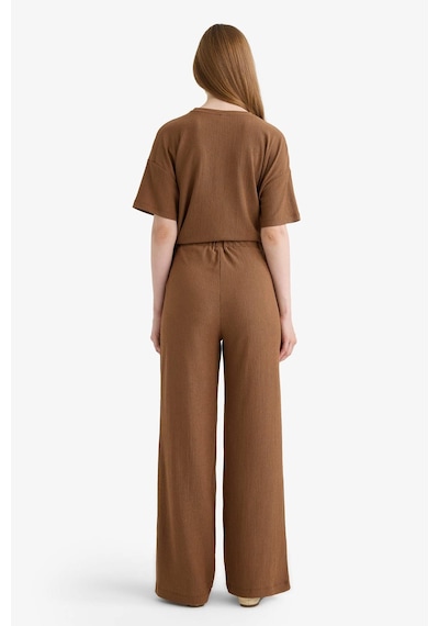 Defacto Straight Fit Bürümcük Pantolon E9890ax25aubn132 Kahve