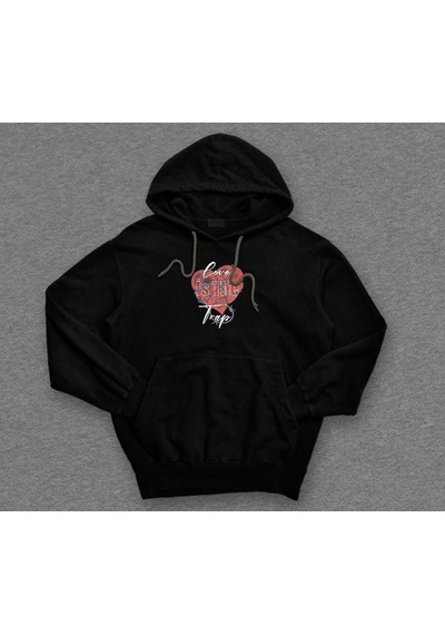 Love Is The Trap Aşk Bir Tuzaktır Dikenli Heart Sweatshirt Unisex Kapüşonlu Hoodie 001
