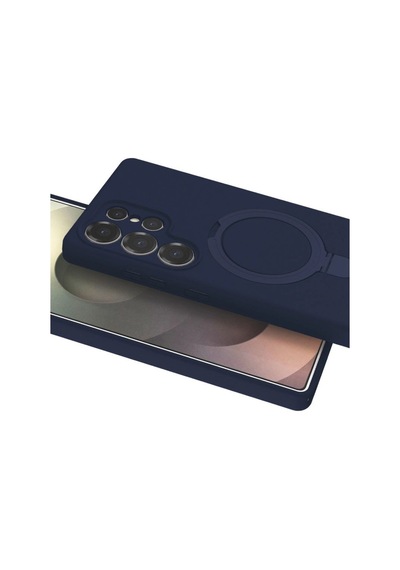Samsung Galaxy Uyumlu, S24 Ultra Regal Magsafe Standlı Kapak - Lacivert