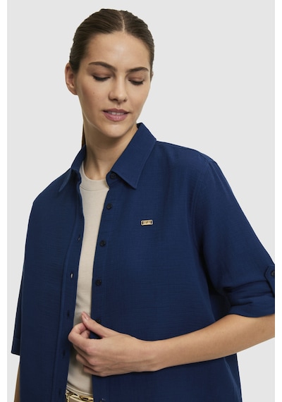 U.S. Polo Assn. U.s. Polo Assn. Kadın Lacivert Gömlek Desenli 50324689-vr033