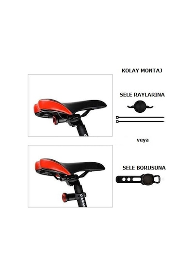 Forte Gt Usb Şarjlı Akıllı Bisiklet Arka Işık Xbyc 6041 Siyah