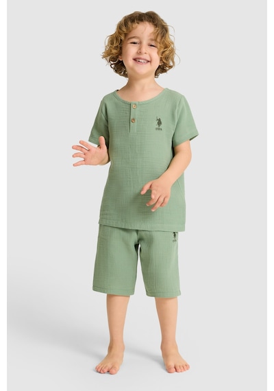 U.s. Polo Assn. Erkek Çocuk Çağla Pijama Takım 50327343-vr016 Cagla