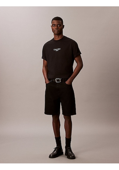 Calvin Klein Ss 16s Rlxd Fıt Ckj Graphıc Tee Siyah
