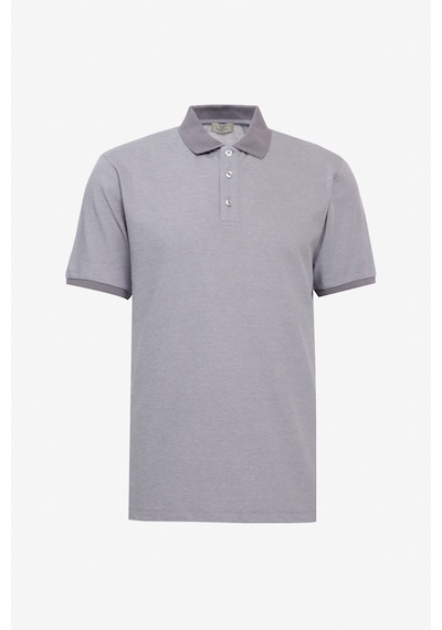 George Henry 3'Lü Çekmeyen Pamuklu Kumaş Slim Fit Dar Kesim Kıvrılmaz Polo Yaka Tişört Paketi Gargoyle Çok Renkli