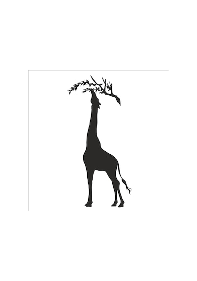 Zürafa Folyo Sticker 160cm Uzunluk Siyah