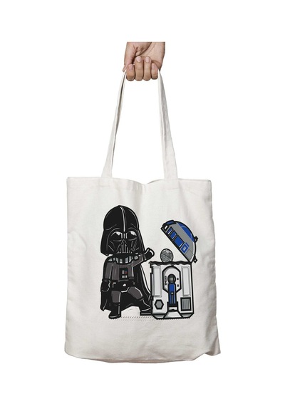Art Hediye Star Wars Darth Vader R2-d2 Death Star Bin İki Tarafı Kalıcı Baskılı Yıkanabilir Çanta Çok Renkli