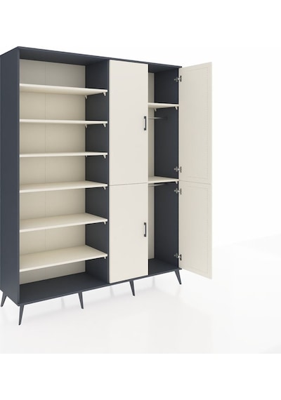 Hyperion Gardrop 8 Raflı 4 Kapaklı 2 Askılı 176x44x221 Antrasit-aytaşı Aytaşı Hyperion Gardrop 8 Raflı 4 Kapaklı 2 Askılı 176x44x221 Antrasit-aytaşı Aytaşı