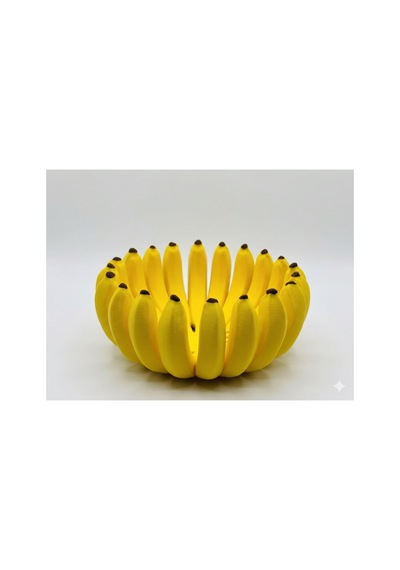 Dekoratif Muz Figürlü 24 Cm Meyvelik Ve Sunum Kasesi 3d Baskı Tasarım