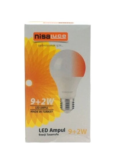 Nisaluce Eamp-074/bk 9+2w E27 Beyaz-kırmızı Led Ampul Bx40 Diğer