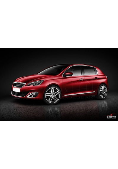 S-Dizayn  Peugeot 308 Kapı Koruma Çıtası Krom 2014 Üzeri