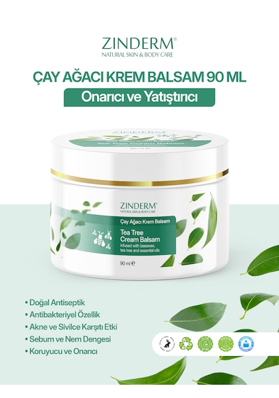 Zinderm Çay Ağacı Yağı Kremi Balsamı + Aynısefa Yağı Kremi Balsamı 90 ML