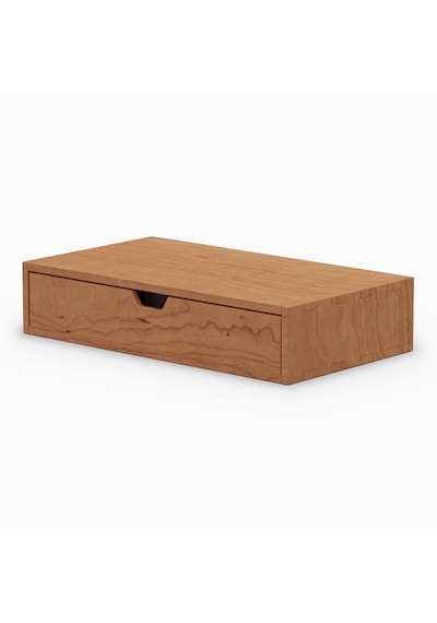 Desna Tek Katlı Tek Çekmeceli Dolap - Kiraz 34 Cm Uzunluk X 19 Cm Derinlik X 7.2 Cm Woodsaka Doğal Ahşap