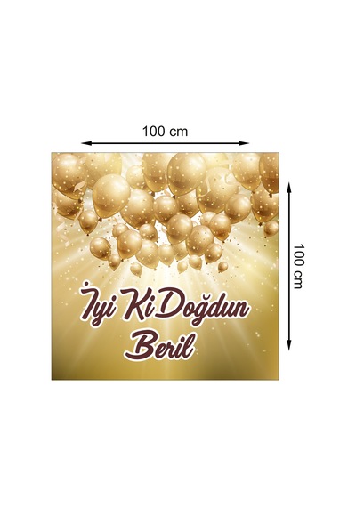Kişiye Özel 100X100 Cm Doğum Günü Afiş Branda Baskı N11.4447
