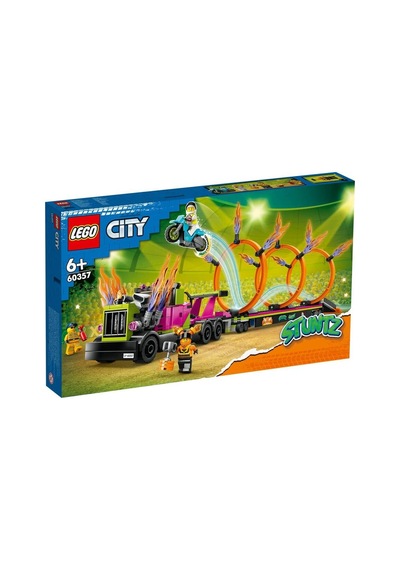 Lego City 60357 Stunt Truck And Ring Of Fire Challenge