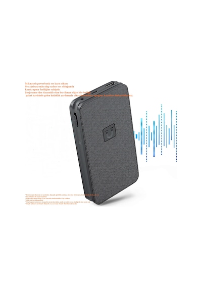 Kingline Mıknatıslı Powerbank Ses Kayıt Cihazı