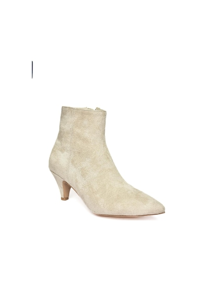 Fox Shoes R404710002 Bej Süet Alçak Topuklu Kadın Bot Bej