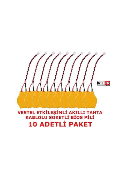 Vestel Uyumlu Faz-1 Ve Faz-2 Etkileşimli Akıllı Tahta Bios Pili 10 Adet
