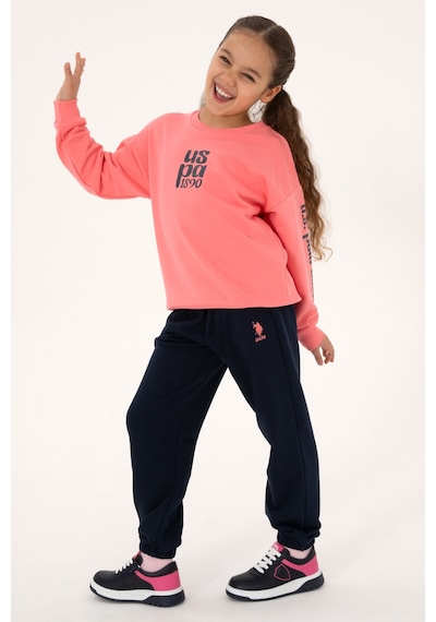 U.s. Polo Assn. Kız Çocuk Pijama Takım 50318954-vr105 Neon Pembe//neon Pınk