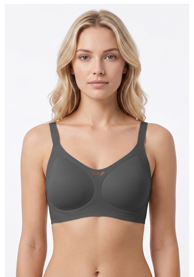 Cottonhill Seamless Bra - Ease Siyah Lazer Kesim Balensiz Dekolteli Dikişsiz Kadın Sütyen