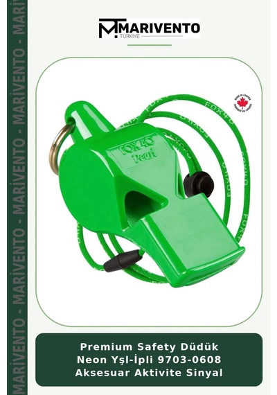 Premium Safety Düdük Neon Yşl-ipli 9703-0608 Aksesuar Aktivite Sinyal